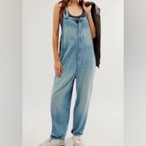 Women's Light Blue Denim Overalls